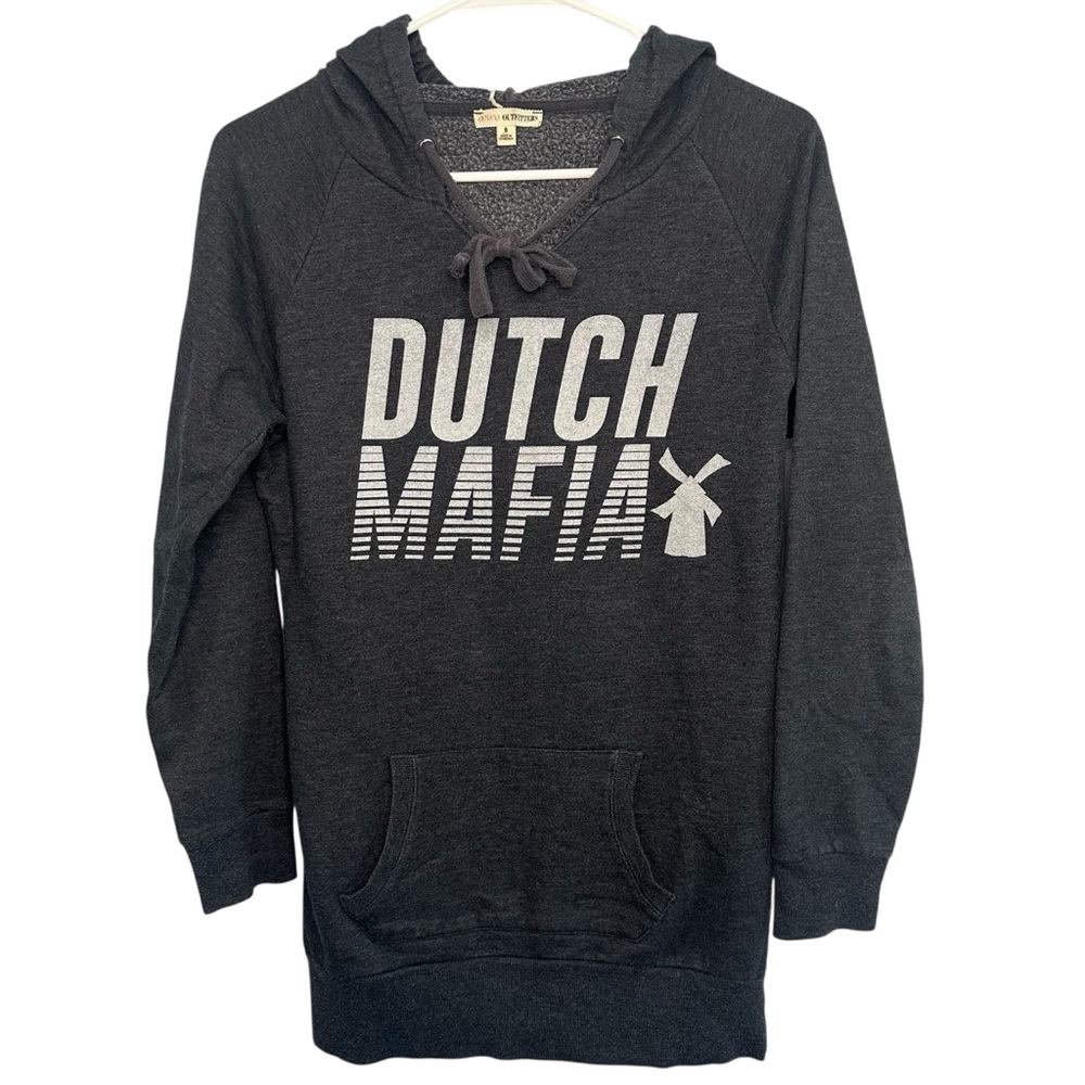Dutch Bros SMALL Charcoal Lightweight Hoodie “Dutch Mafia” Windmill DB 1992